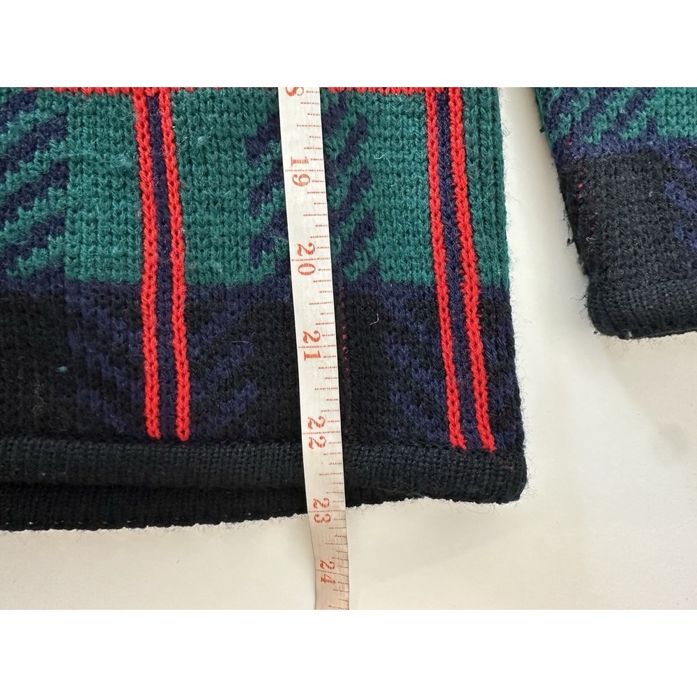 Crystal-Kobe Cardigan Sweater Women Medium Plaid Pockets Academia Career Y2K - Picture 5 of 7